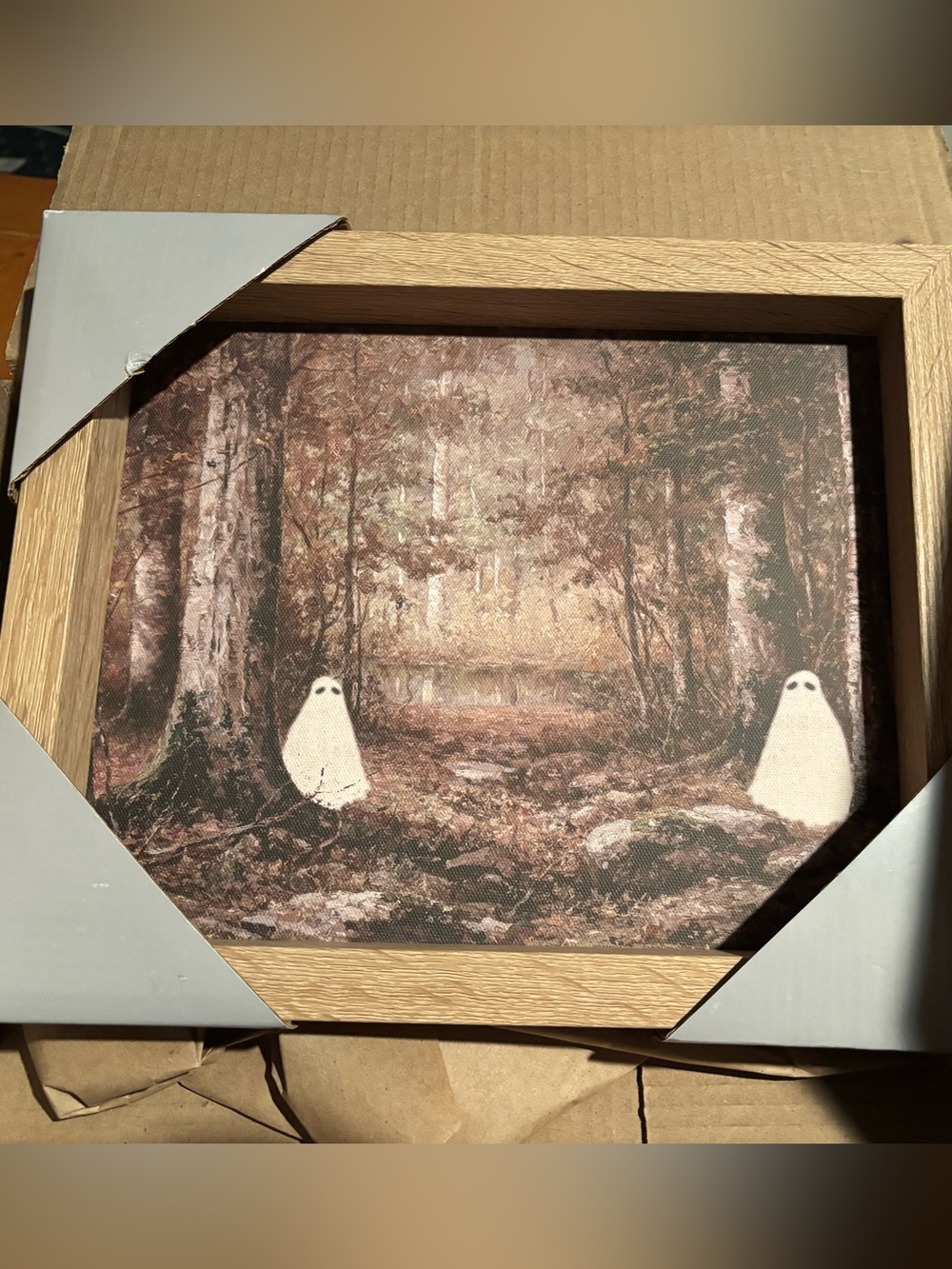 Ghosts in the woods framed wall art